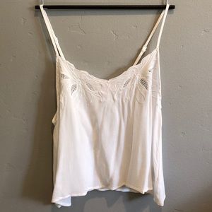 White Lace Detailed Tank Top Blouse